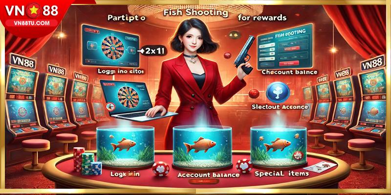 Hướng dẫn tham gia Bắn Cá VN88: Đăng nhập, chọn game, đặt cược, săn thưởng