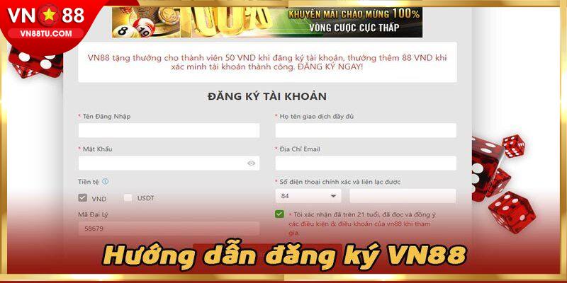 Hướng dẫn cách thức đăng ký VN88 nhanh chóng